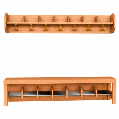 Produktbild Komplettgarderobe mit offener Ablagereihe 1171R400RF26