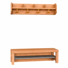 Produktbild Komplettgarderobe mit offener Ablagereihe 1171R100R34