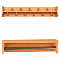 Produktbild Komplettgarderobe mit offener Ablagereihe 1171R300R42