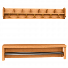 Produktbild Komplettgarderobe mit offener Ablagereihe 1171R400R42