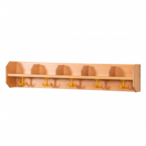 Produkt Bild Garderobenablage mit Fachtrennern und Haken 