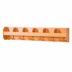 Produktbild Garderobenablage mit vorderer Bilderleiste, Fachtrennern und Haken 117 303AD BL