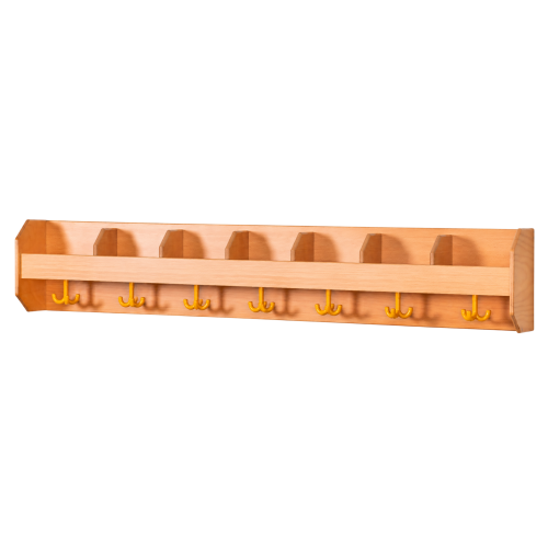 Produkt Bild Garderobenablage mit vorderer Bilderleiste, Fachtrennern und Haken 117 304AD BL