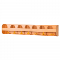 Produktbild Garderobenablage mit vorderer Bilderleiste, Fachtrennern und Haken 117 304AD BL