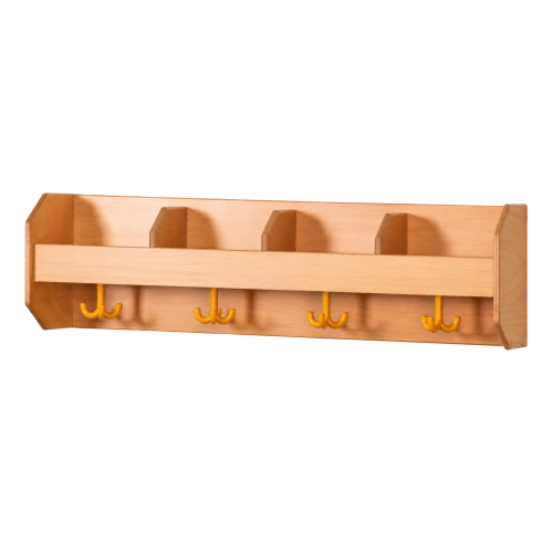 Produkt Bild Garderobenablage mit vorderer Bilderleiste, Fachtrennern und Haken 117 301AD BL