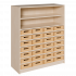 Produkt Bild Korpus-Regal mit flachen Materialk&auml;sten und offenen F&auml;chern 