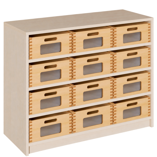 Produkt Bild Korpus-Regal mit breiten Materialk&auml;sten 0208 065 00
