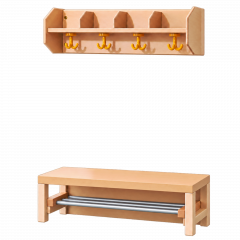 Produktbild Komplettgarderobe mit offener Ablagereihe 