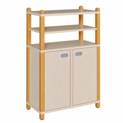 Produktbild Stollen-Schrank mit 2 T&uuml;ren, oben 2 offene F&auml;cher 0612 021 00